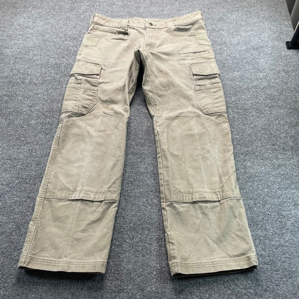 Noble Outfitters Hammer Drill Canvas Cargo Pant Mens 34x30 Khaki Heavy Duty Work